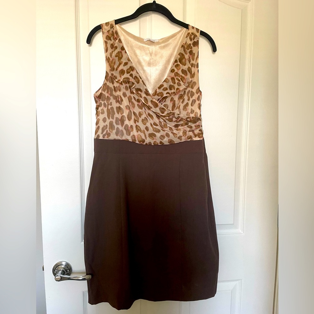 New York & Co. brown/beige sleeveless dress.